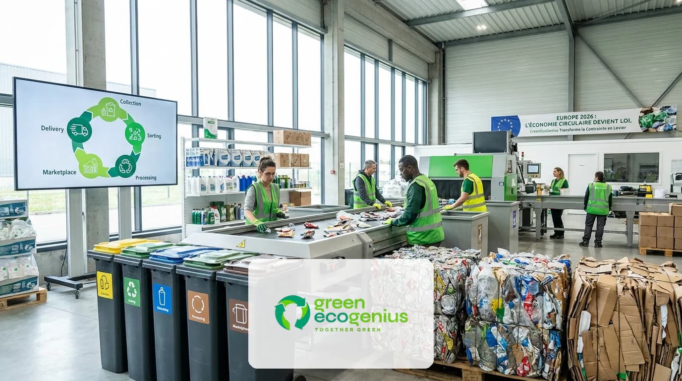 Cover Image for Europe 2026 : L'Économie Circulaire Devient Loi, GreenEcoGenius Transforme la Contrainte en Levier